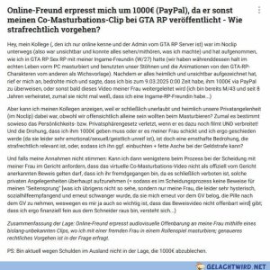 Der hat vielleicht Probleme